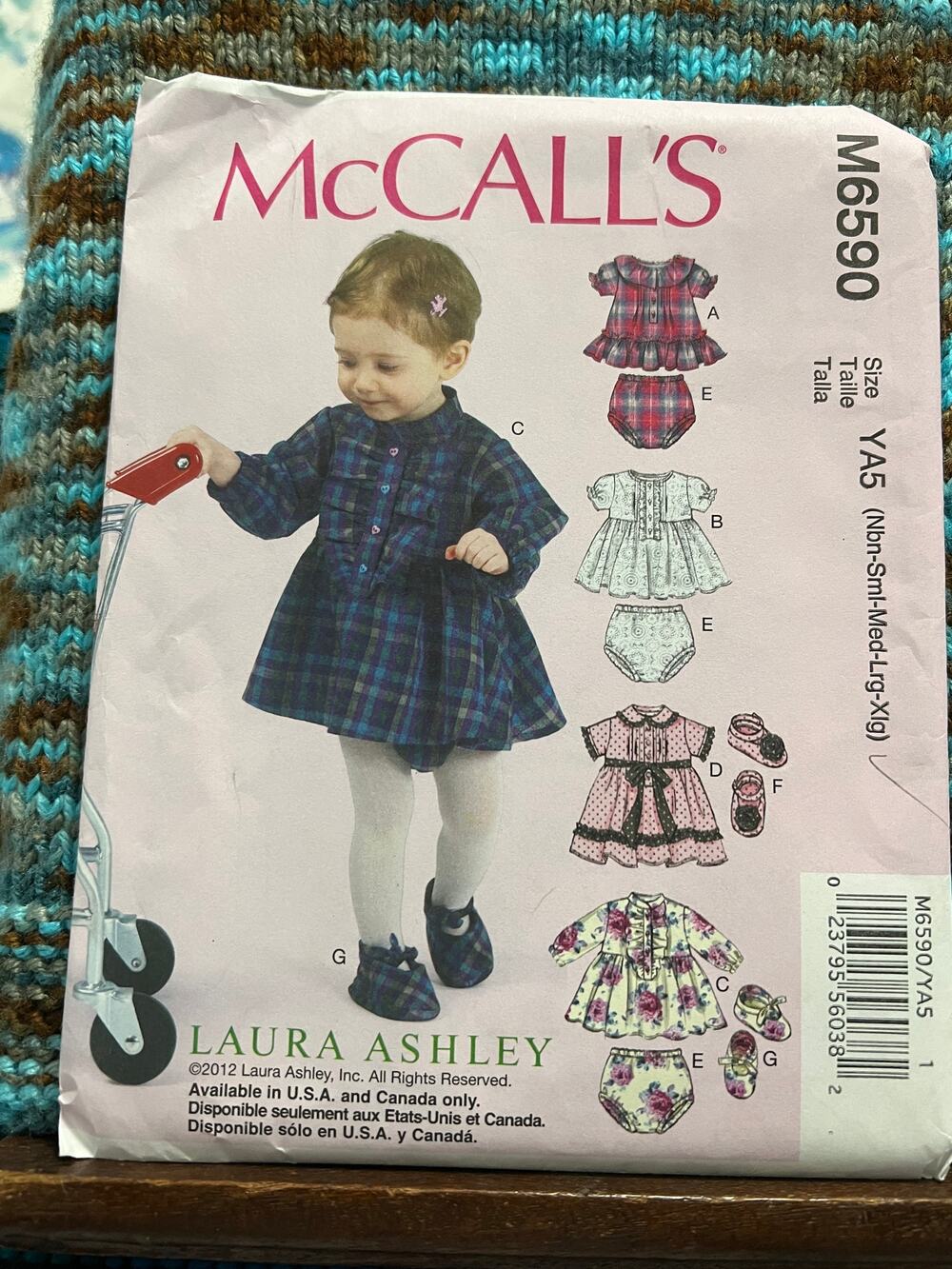 McCalls 6590 Sewing pattern infants dress panties shoes laura ashley